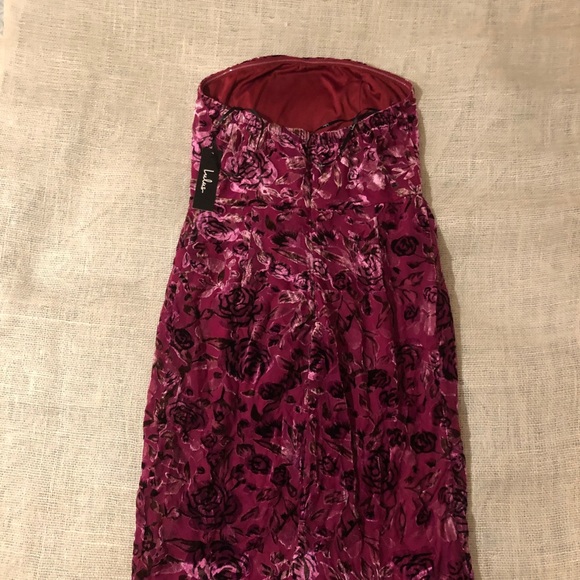 Strapless Velvet dress - Picture 3 of 4